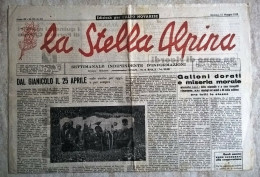 La Stella Alpina Anno III 19 1946 Edizione Per L'Alto Novarese Partigiani Martiri Di Forno E Chesio Resistenza - Guerre 1939-45