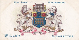 Borough Arms 1906 - Wills Cigarette Card - Antique - 64 Westminster - Wills