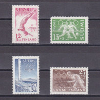 FINLAND 1951, Sc# B110-B113, Semi-Postal, Olympics, Sport, MH - Summer 1952: Helsinki