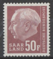 "Deutschland Saargebiet" - MiNr. 422 Deutschland Saargebiet Und Saarland 1957, 2. Nov./20. Dez. Freimarken: Bundespräsid - Oblitérés