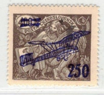 Tchécoslovaquie 1922 Mi 201 (Yv PA 9), (MH)*, Trace De Charniere, - Neufs