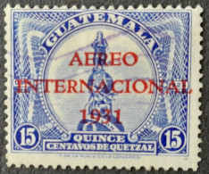 Guatemala 1931 Statue Christophe Colomb Colon Surchargé Overprinted AEREO INTERNACIONAL Yvert PA14 O Used - Christophe Colomb