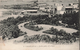 MAROC - Casablanca - Vue D'ensemble Du Jardin Public Et La Rade - Carte Postale Ancienne - Casablanca