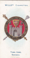 Borough Arms 1906 - Wills Cigarette Card - Antique - 69 Swansea - Wills