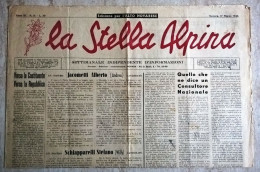 La Stella Alpina Anno III 11 1946 Edizione Per L'Alto Novarese Partigiani Valsesia Romagnano Fara Resistenza - Guerra 1939-45