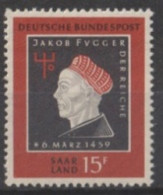 "Deutschland Saargebiet" - MiNr. 445 Deutschland Saargebiet Und Saarland 1959, 6. März. 500. Geburtstag Von Jakob Fugger - Oblitérés