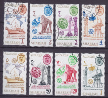 Sharjah 1965 Mi. 185-192A Internationale Fernmeldeunion (ITU) Complete Set - Dubai