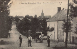 18 , Cpa Les AIX D'ANGILLON , Route D'Enrichemont  (03004.MS2) - Les Aix-d'Angillon