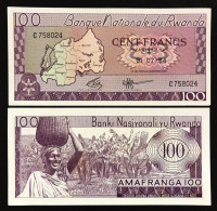 Rwanda 100 Francs 01 07 1964 Pick-8a A.UNC Fds-   LOTTO 3375 - Ruanda