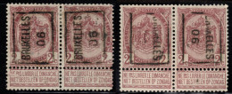 Preo's (55) "BRUXELLES 06" OCVB 809 A+B - Roller Precancels 1900-09