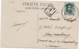 34829# CARTE POSTALE TAXE Obl SANTA CRUZ DE TENERIFE CANARIS 1924 T ESPAGNE Pour LUXEMBOURG - Postage Due