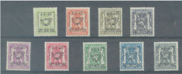 BELGIUM - I-I-1945 31-XII-1945 - MNH/*** LUXE  - STAATSWAPPEN PETIT SCEAU DE L'ETAT -  COB PRE529-537 - Lot 25921 - Typo Precancels 1936-51 (Small Seal Of The State)