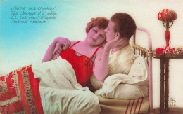 COUPLES  - Couple Se Caressant - J'aime Tes Cheveux - Fantaisie - Carte Postale Ancienne - Couples