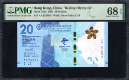 China Hong Kong 2022 Beijing Games Paper Banknotes PMG 68 Winter Olympics - Chine