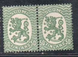 SUOMI FINLAND FINLANDIA FINLANDE 1917 1929 1921 REPUBLIC HELSINKI ISSUE COAT OF ARMS STEMMI ARMOIRIES 50p MNH - Nuevos