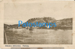 218281 ALBANIA ALBANIEN SHKODRA FESTUNG VIEW PARTIAL SPOTTED POSTAL POSTCARD - Albanie