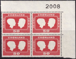 Greenland 1967 Sc 69  Upper Right Block MNH** - Nuevos