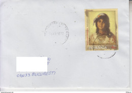 ROMANIA : PAINTING - RROMA WOMAN PORTRAIT Stamp On Cover Circulated In ROMANIA #552778982 - Registered Shipping! - Briefe U. Dokumente