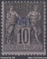 TIMBRE VATHY TYPE SAGE 10c NOIR N° 4 NEUF * GOMME AVEC CHARNIERE - Nuevos