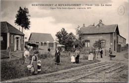 CPA - SELECTION - BERTINCOURT & RUYAULCOURT  - La Gare . Ligne De Vélu à Saint Quentin - Bertincourt