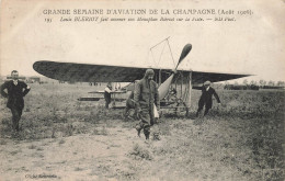 Bétheny * Grande Semaine D'aviation De La Champagne * Aviateur Louis Blériot Fait Amener Son Avion Monoplan Sur La Piste - Bétheny