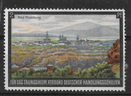 Deutsches Reich Taunusheim Bad Homburg Spendenmarke Cinderella Vignet Werbemarke Propaganda - Vignettes De Fantaisie