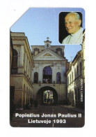 Carta Telefonica Lituania - Jonas Paulius II -  Carte Telefoniche@Scheda@Schede@Phonecards@Telecarte@Telefonkarte - Lituania