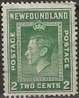 NEWFOUNDLAND 1938 King George VI - 2c. - Green FU - 1908-1947