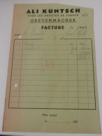 Luxembourg Facture, Ali Kuntsch, Grevenmacher 1948 - Luxembourg
