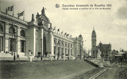 Belgique - Brussel - Bruxelles - Exposition Universelle De Bruxelles 1910 - Façade Principale Et Pavillon De La Ville - Universal Exhibitions