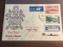 Israel Brief Flugpost Israel – Mexiko 1957 - Cartas & Documentos