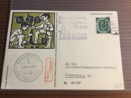 BRD Ballonpost 1953 Schweiz - Erst- U. Sonderflugbriefe