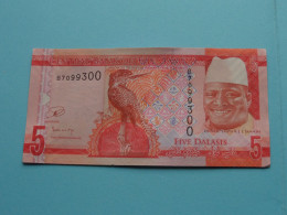 5 Five DALASIS () Central Bank Of GAMBIA ( For Grade, Please See Photo ) UNC ! - Gambie