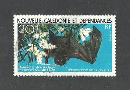 NEW CALEDONIA 1978 NATURE PROTECTION FLYING FOX BAT SET USED - Oblitérés