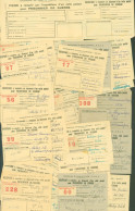 Guerre 40 Récépissé à Remettre Pr Dépôt Colis Postal à Prisonnier De Guerre Français Différents Camps 30 Formules S - Guerra Del 1939-45