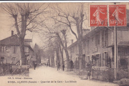 Cpa - 73 - Albenz -personnages-  Quartier De La Gare - Les Hotels - Edi Grimal N°2766 - Albens