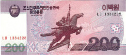 KOREA NORTH P62 200 WON 2008 UNC. - Corea Del Norte