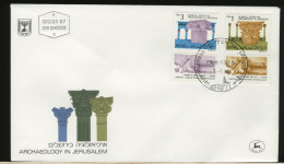 ISRAELE - ISRAEL - FDC 1986 -   ARCHAEOLOGY IN JERUSALEM - Archéologie