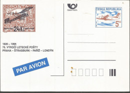 CZ 1995 FLY PRAHA-STRSBURG-PARIS-LONDON, CZECH REPUBLIK, PC, MNH - Blocks & Sheetlets