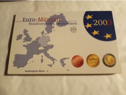 Plaquette Euro-Münzen Bundesepublik Deutschland - Coffret Hamburg I 2003 - Sammlungen