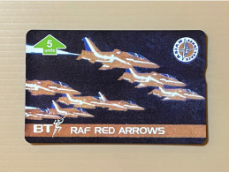 Mint UK United Kingdom - British Telecom Phonecard - BT 5 Units Asian Aerospace Show -RAF RED ARROWS- Set Of 1 Mint Card - Colecciones