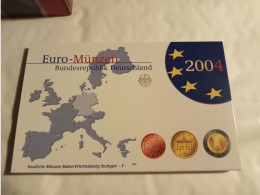 Plaquette Euro-Münzen Bundesepublik Deutschland - Coffret Stuttgart F 2004 - Verzamelingen