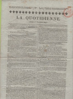 LA QUOTIDIENNE 01 11 1819 - AUGSBOURG - ABBE GREGOIRE REGICIDE - CHEVAUX LAZARET DE MARSEILLE - DUC DE BROGLIE - THOIRY - 1800 - 1849