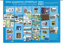 CALENDRIER DES TIMBRES-POSTES 2009. Programme Philatélique Avec Tp. MonTimbreamoi. Circulé Mais Non Oblitéré. TB - Pseudo-entiers Officiels