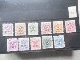 Belgique Belgie Preo 59 ( 1966 ) Pre 769/779 Mnh ** Neuf Série Parfaite / Perfect - Typo Precancels 1951-80 (Figure On Lion)