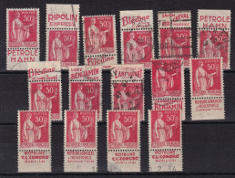 France N°283 - Avec Pub - Oblitérés/neufs * - 15 Ex. TB - Used Stamps