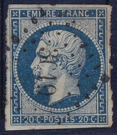 France N°14Am - Bleu Sur Vert - Oblitéré - TB - 1853-1860 Napoleon III