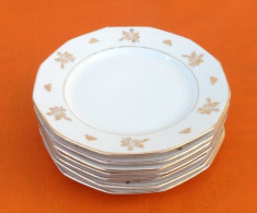 7 Assiettes  à Dessert  Porcelaine   Luf France   Diamètre : 180mm - Other & Unclassified