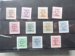 Belgique Belgie Preo 55 ( 1962 ) Pre 725/735 Mnh ** Neuf Série Parfaite / Perfect - Typos 1951-80 (Chiffre Sur Lion)