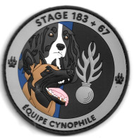 Ecusson PVC GENDARMERIE EQUIPE CYNOPHILE STAGE 183 + 67 - Policia